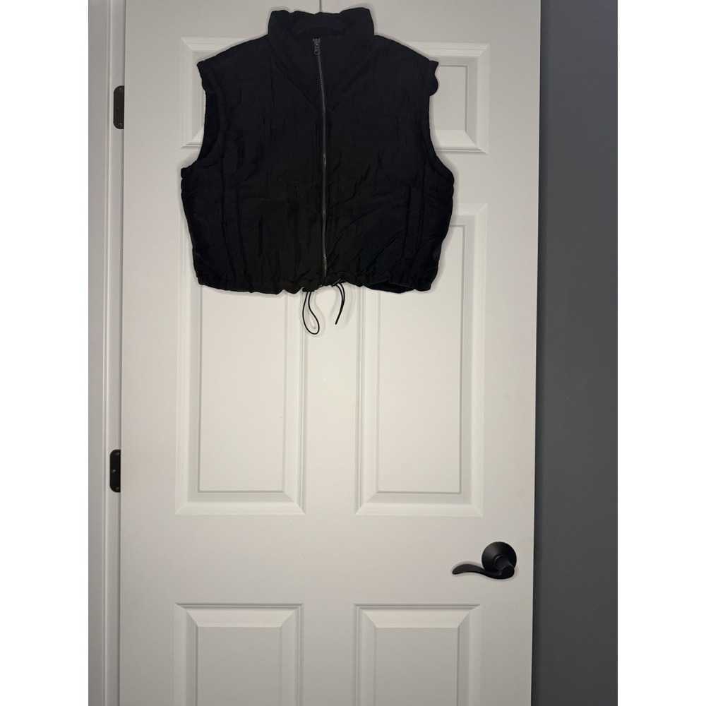 Thread And Supply Cropped Puffer Vest Xl Black